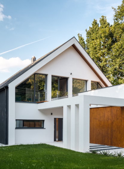 Wooden garage door